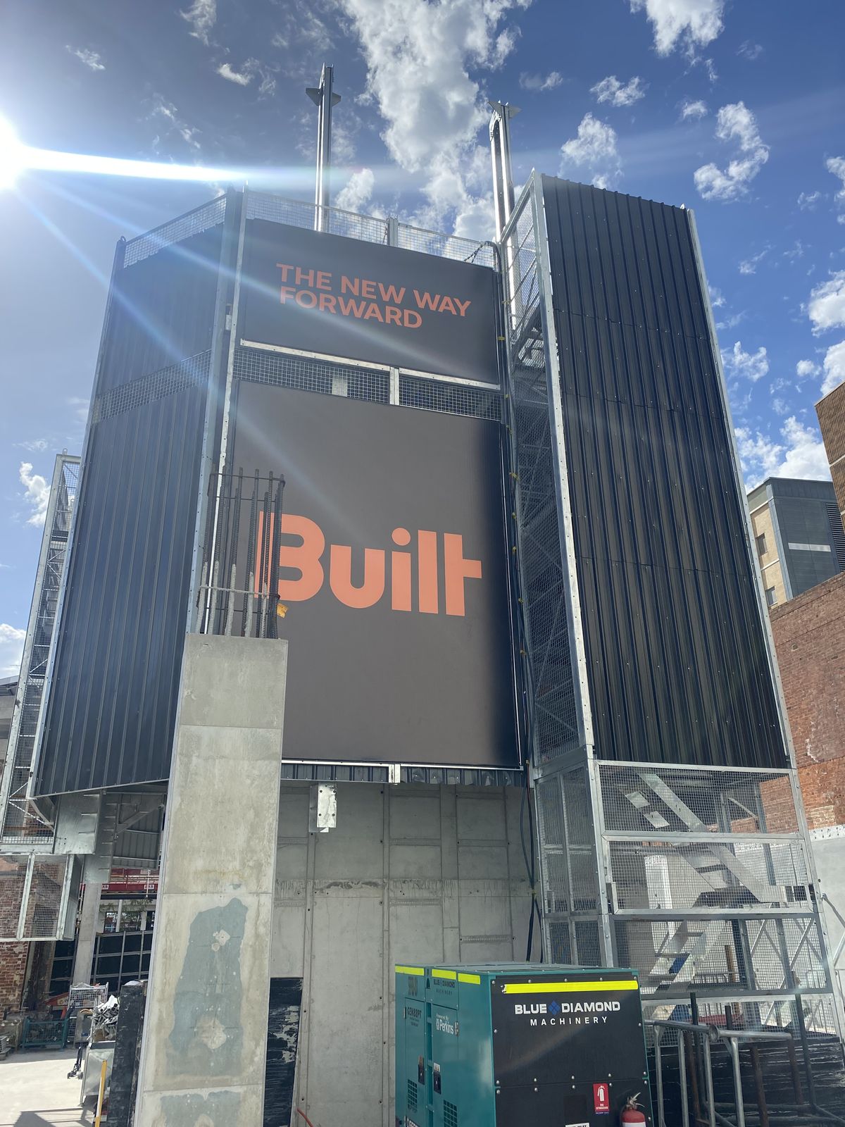 CBD construction site hoarding and access platform
