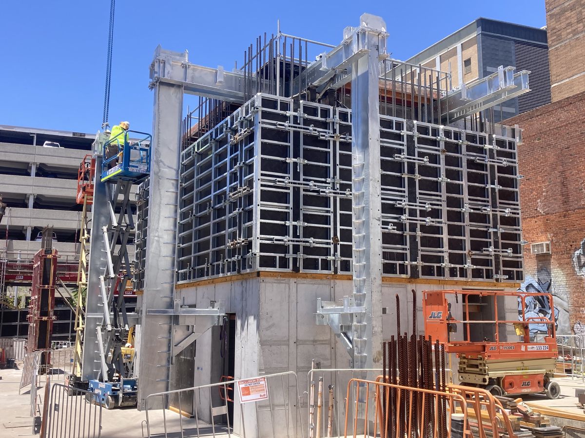 Core formwork on a Perth CBD site