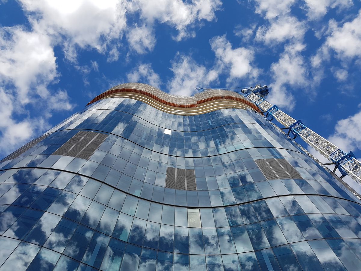 Commercial tower glass facade